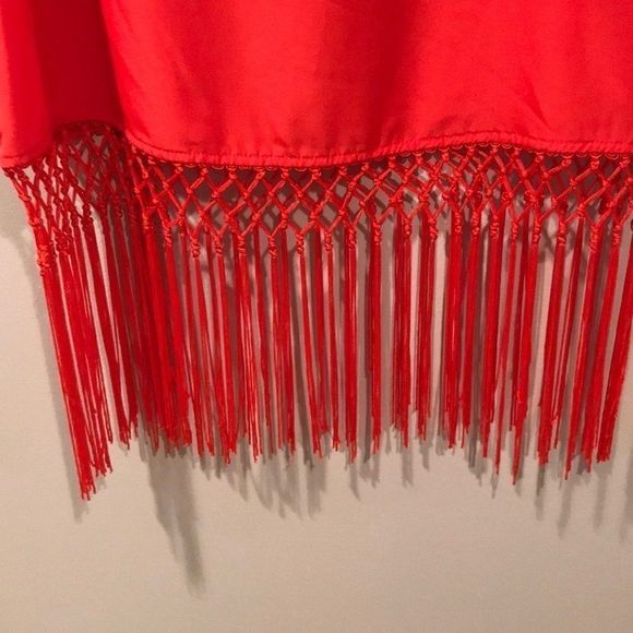 MICHAEL KORS Coral Fringe Boxy Fit Top - Picture 3 of 8
